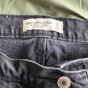 Abercrombie & Fitch black “vintage straight high rise” Jeans